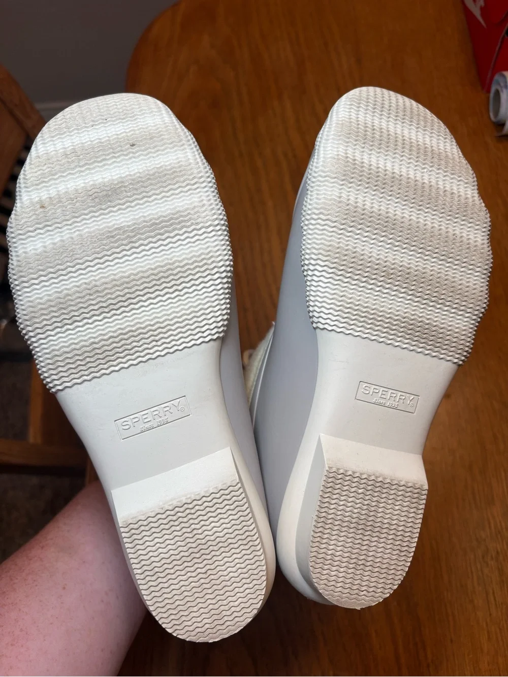 Sperry‎ Saltwater Wool Duck Boots Gray Ivory Women’s Size 8
